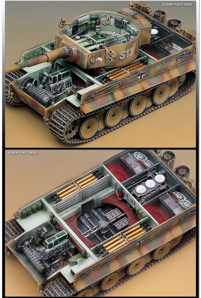 Amazon.co.jp: 1/35 GERMAN TIGER-1 Tiger I Early Version ACADEMY